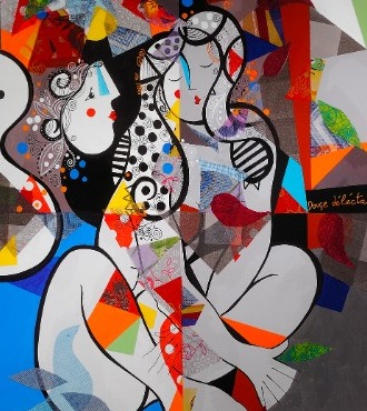 Douce Délectation - 39" x 31" or 9" x 12"- Lacquer on aluminium