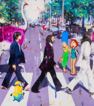 Abbey Road - 30 x 21 cm / 100 x 71 cm - Laque