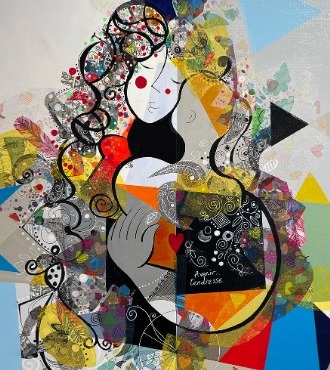 Avenir tendresse - 23,4 x 31,2 in - Acrylic on canvas