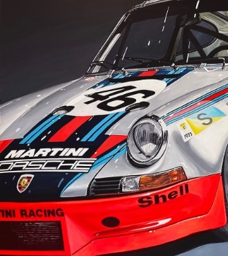Porsche Martini Racing - 120 x 100 cm - Peinture sur toile