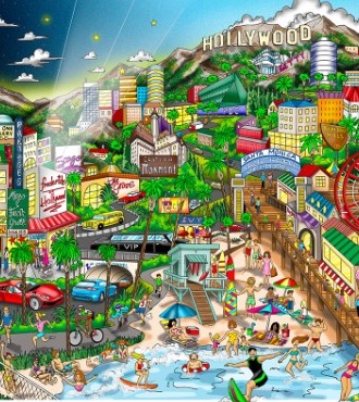 The splendor that's Hollywood - 40 x 24 cm - Sérigraphie 3D