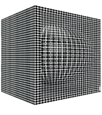Sphere in a box - Kinetic Pop art - 113 x 113 cm