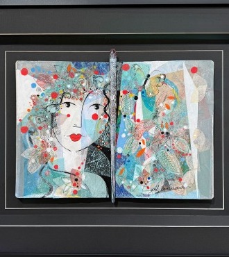 Le langage du slience - 27" x 22" framed - Mix Media