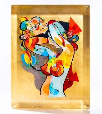 La mariée du ciel - 12 x 16" in - resin inclusion