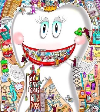 The tooth will set you free - 33 x 53 cm - Sérigraphie 3D