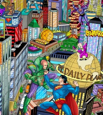 It’s a Bird… It’s a Plane… It’s Superman - 38 x 79 cm - Sérigraphie 3D
