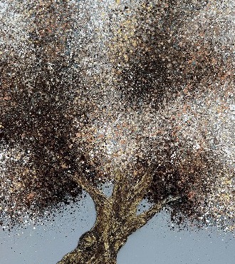 210 Racines - 100 x 100 cm - Huile sur toile