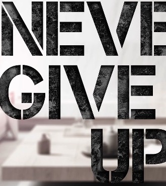 Never give up - Mixed media & metal laser cut - 39" x 47"