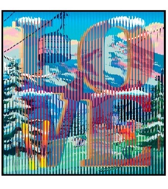 Mountain Love - Kinetic Pop art - 29" x 29" inch
