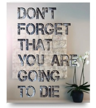 don't forget that you are going to die - Mixed media & metal laser cut - 39" x 31"