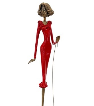 La promenade de Lucky - 47 cm - Sculpture en bronze