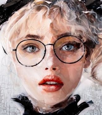 Cambridge - 39" x 59" - Acrylic paint and resin on metal