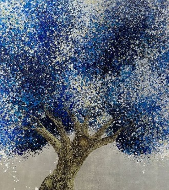781 - 39" x 39" - Oil on canvas and gold leaf