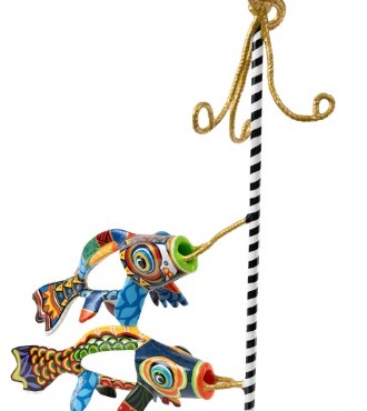 Koinobori - 96 x 85 x 30 cm - Sculpture en aluminium