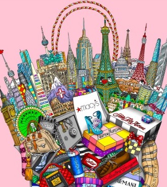 Hey girldfriend, lets go shopping ! - 30 x 35 cm - Sérigraphie 3D