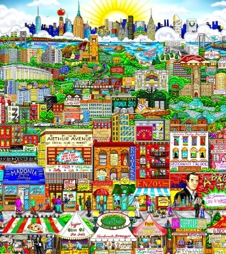 Leave the Gun, Take the Canolis... in Da Bronx - 62 x 68,5 cm - Sérigraphie 3D