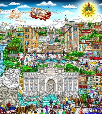 Veni, Vidi, Vici… nella Cittá di Roma - 20" x 20,5" - Serigraphy 3D