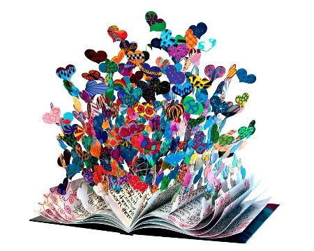 Book of love - 33" x 32" x 31'" - Sculpture metal in 3D