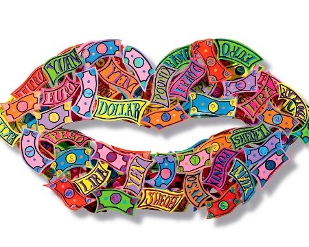 Money talks - 124 x 56 cm - Sculpture murale 3D en métal découpée au laser