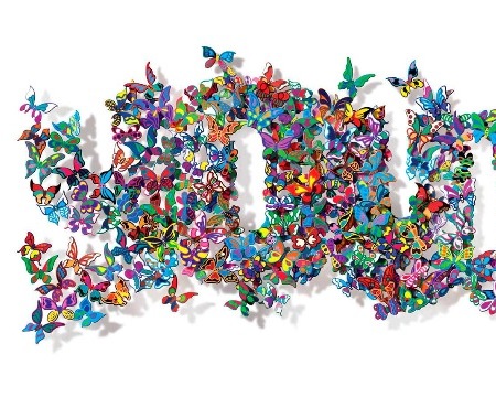 Beauty is within you - 185 x 83 cm - Sculpture murale 3D en métal découpée au laser