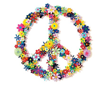 Flower power - 100 x 100 / 60 x 60 cm - Sculpture murale 3D en métal découpée au laser