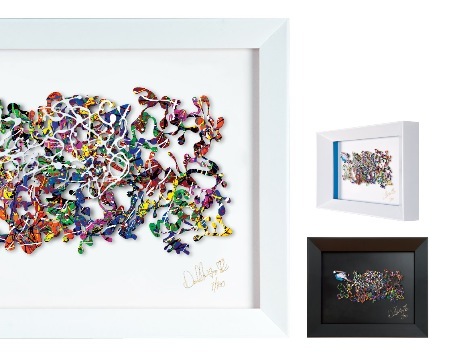 Thinking outside the box # Jackson Pollock - 50 x 35  cm - Oeuvre sur papier en 3D