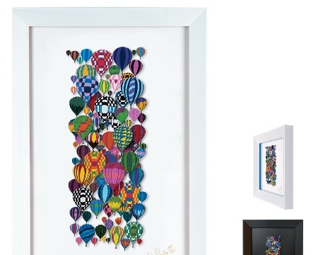 Love is in the air - 50 x 35  cm - Oeuvre sur papier en 3D