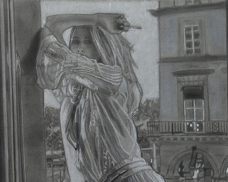 Paris au mois d’Aout - 19,5" x 14" - Work on paper