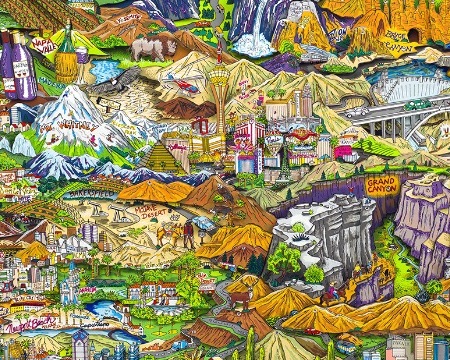 Oh beautiful America - 76 x 61 cm - Sérigraphie 3D