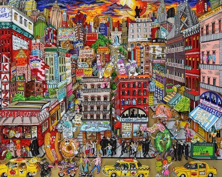 Fahklumpt and famisched in this Meshugeneh City…NYC - 71 x 61 cm - Sérigraphie 3D