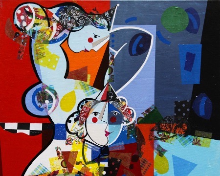 Elan d’amour - 100 x 80 ou 24 x 30 cm – Laque sur aluminium