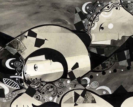 L’agir de l’homme dans ce monde - 46,8" x 15,6" – Lacquer on aluminium