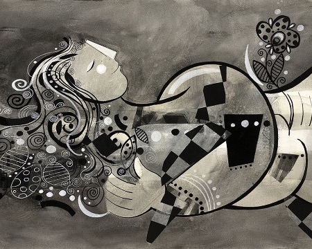 Un amour infini - 46,8" x 15,6" – Lacquer on aluminium