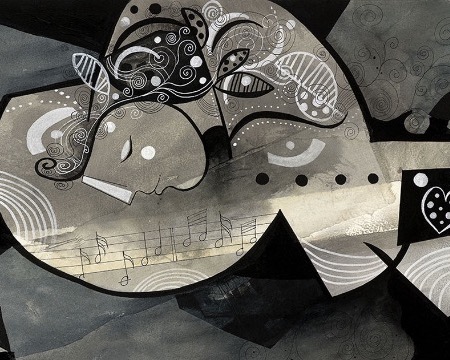 L’amour indéfinissable - 46,8" x 15,6" – Lacquer on aluminium