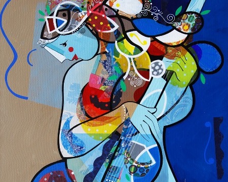 Les notes de mon âme - 24 x 30 cm – Laque sur aluminium