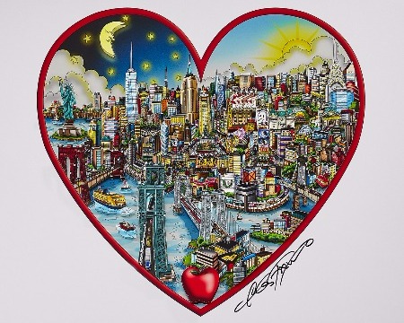Night and day, the Art beats for NY - 45 x 45 cm - Sérigraphie 3D sur aluminium