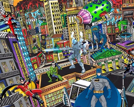 Batman rules the night - 41 x 58 cm - Sérigraphie 3D