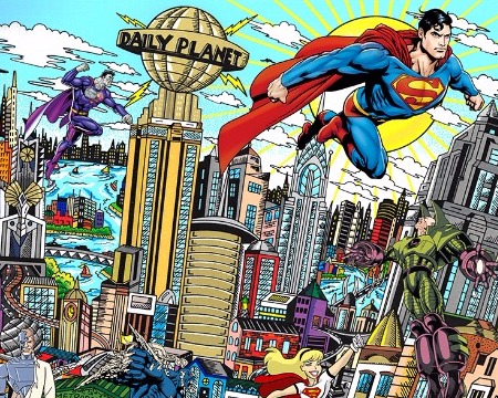 Superman saves the day - 41 x 58 cm - Sérigraphie 3D