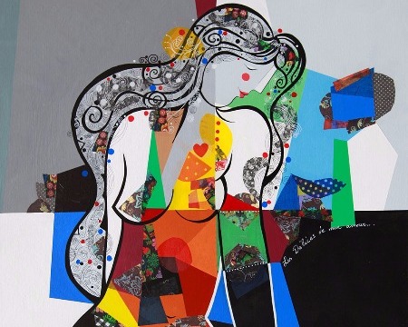 Les délices de mon amour - 100 x 120 / 100 x 80 ou 24 x 30 cm – Laque sur aluminium