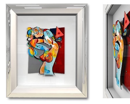 La mariée du ciel - 21 x 28 cm - Oeuvre sur papier en 3D