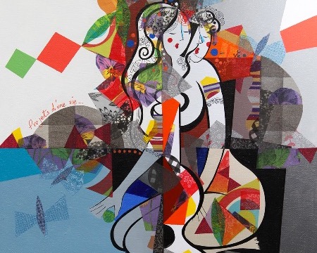 Projets d'une vie - 19,5" x 23,4" - Acrylic on canvas