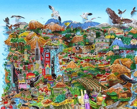 California is calling me - 41 x 70 cm - Sérigraphie 3D