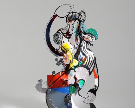 Evolution - 34" x 14" x 18" - Sculpture aluminium 3D