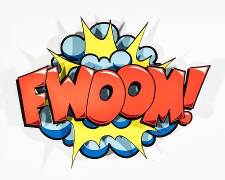 Fwoom - 36,5 x 46 cm - Sculpture murale 3D en métal découpée au laser