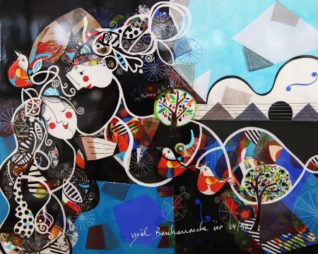 La mémoire de la vie - 24 x 30 cm – Laque sur aluminium