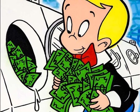 RICHIE MONEY LAUNDERING - 170 x 105 cm - Technique mixte sur toile