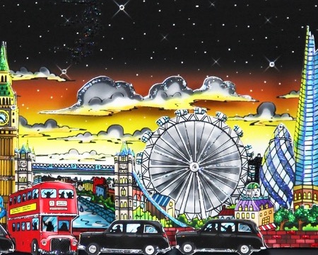 It's calling London - 13 x 43 cm - Sérigraphie 3D