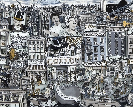 Harlem and all that jazz - 51 x 36 cm - Sérigraphie 3D