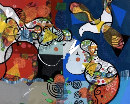 Connection - 100 x 80 - Laque sur aluminium