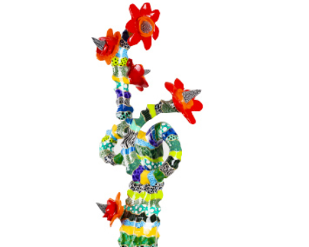 Cactus Folie à deux - 153 x 53 x 32 cm - Sculpture en aluminium